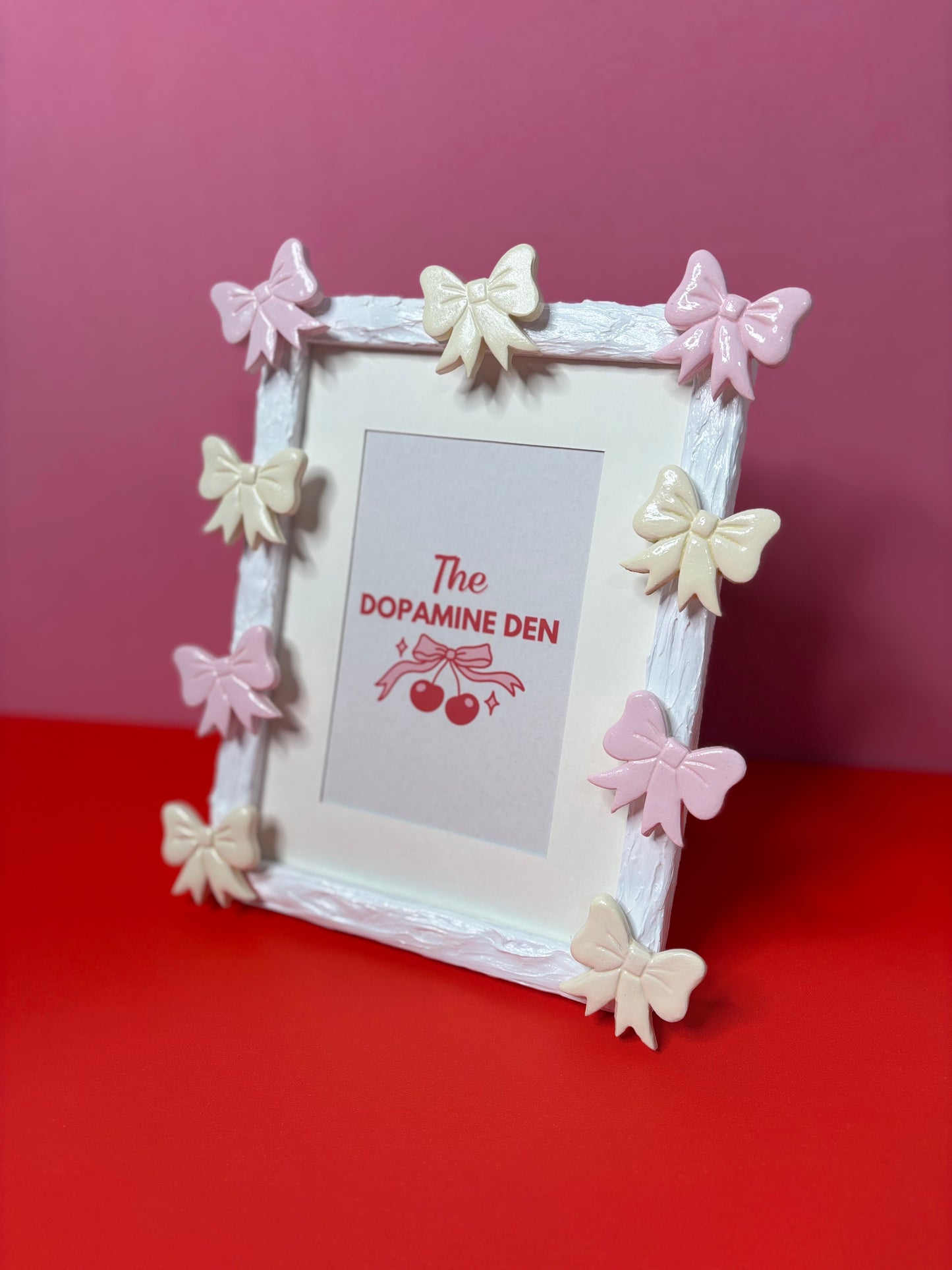 LIGHT PINK BOW MAGNETS (pack of 6)