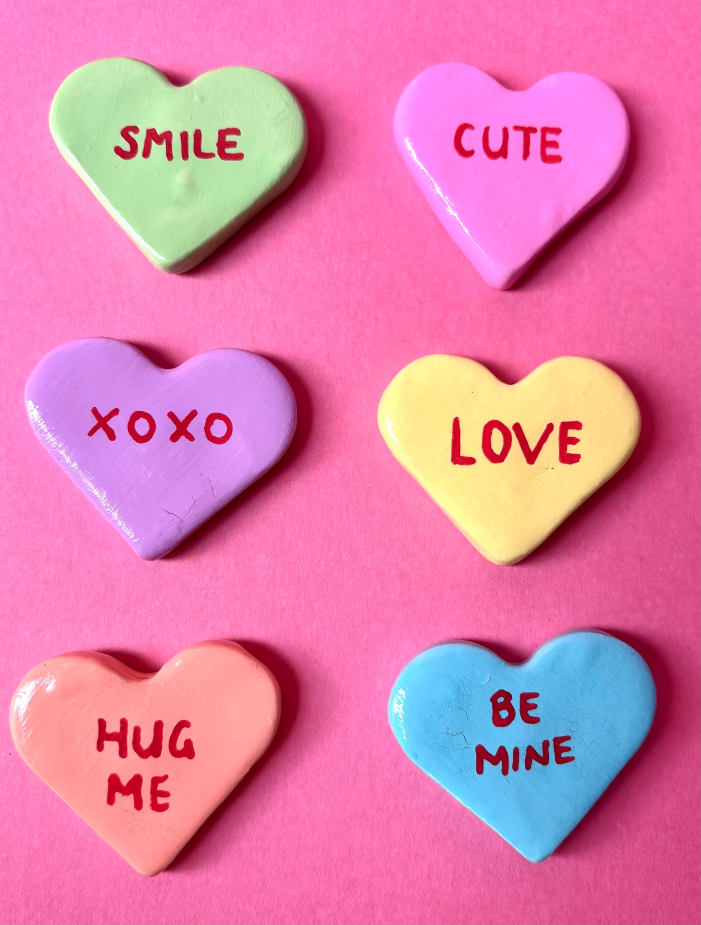 CANDY HEARTS MAGNETS (pack of 6)