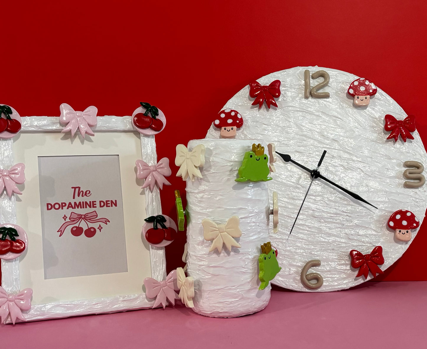 SET OF 3 BUNDLE - FRAME, CLOCK & VASE